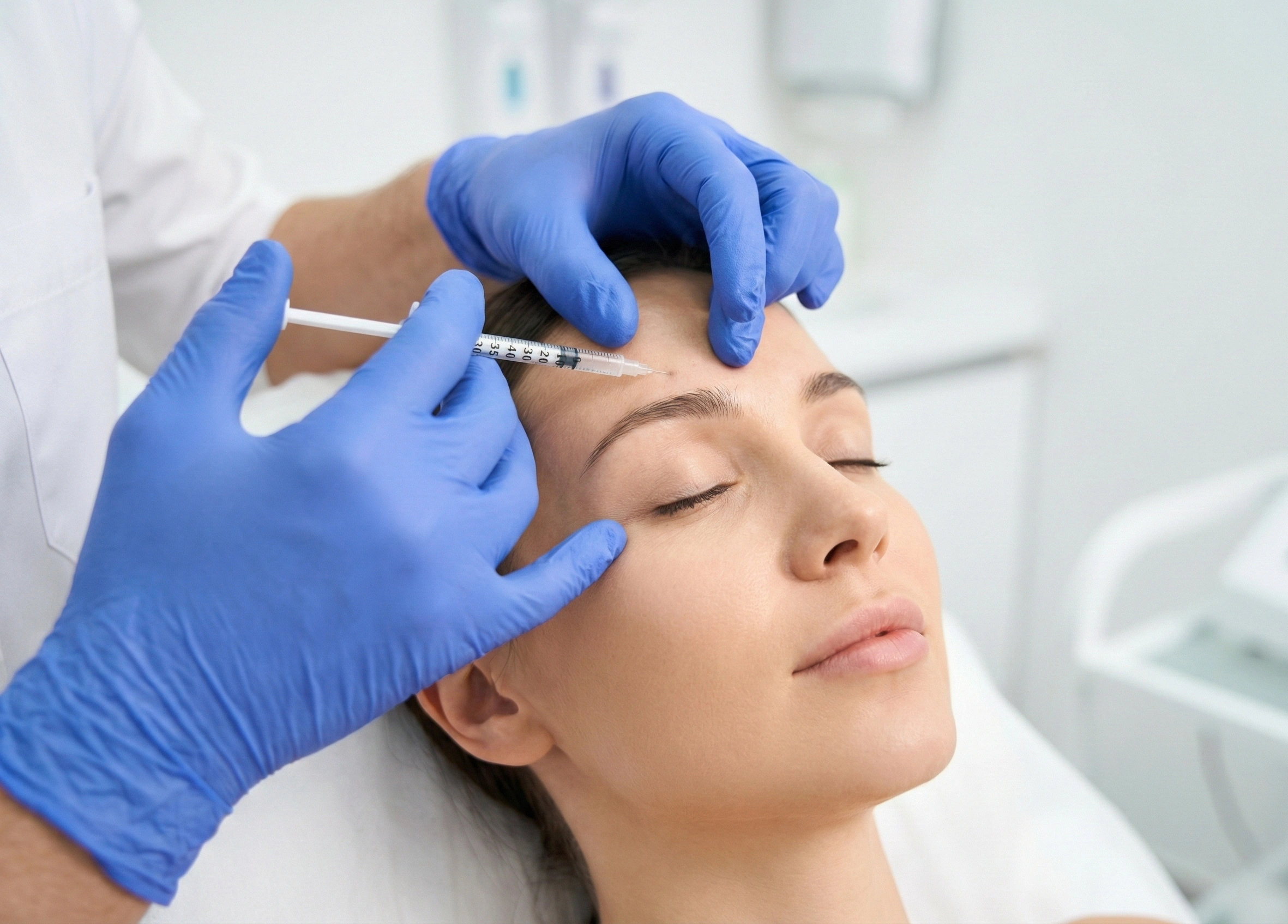 Baby Botox texnikası ilə alın qırışlarının açılması proseduru